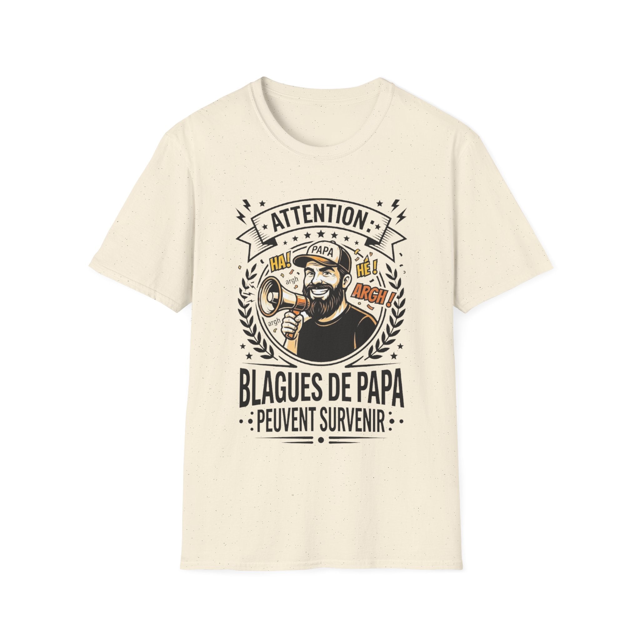 T-Shirt Attention Blagues De Papa