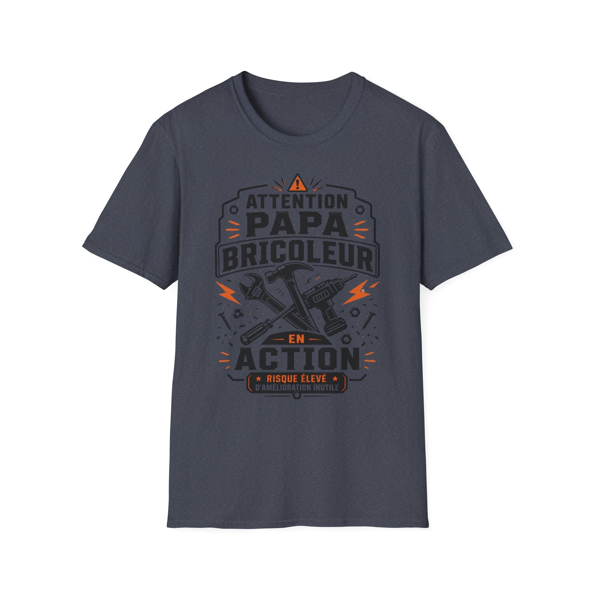 T-Shirt Attention Papa Bricoleur En Action