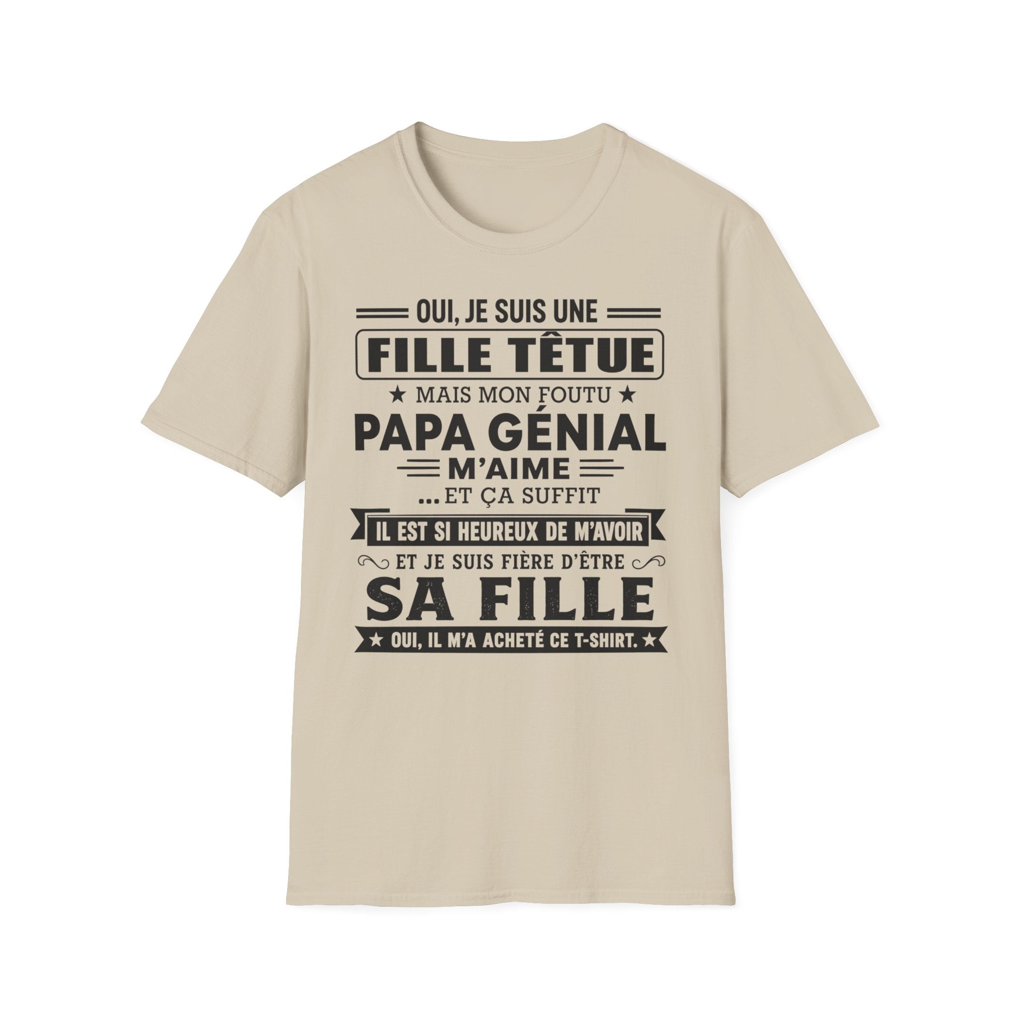 T-Shirt Fille De Papa Génial