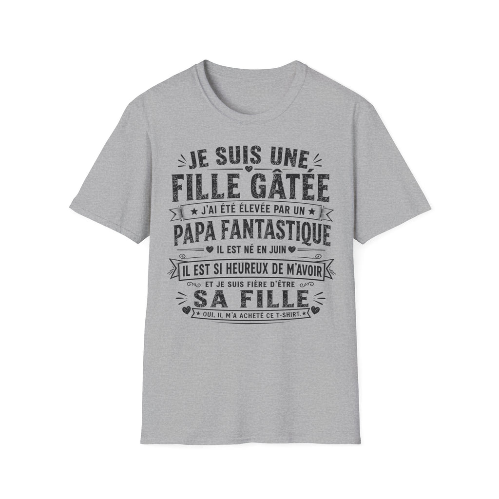 T-Shirt Papa Fantastique Né En Juin