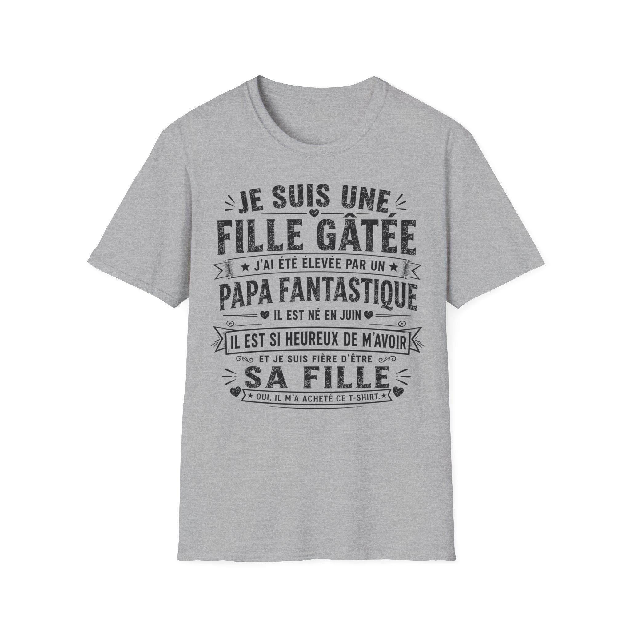 T-Shirt Papa Fantastique Né En Juin