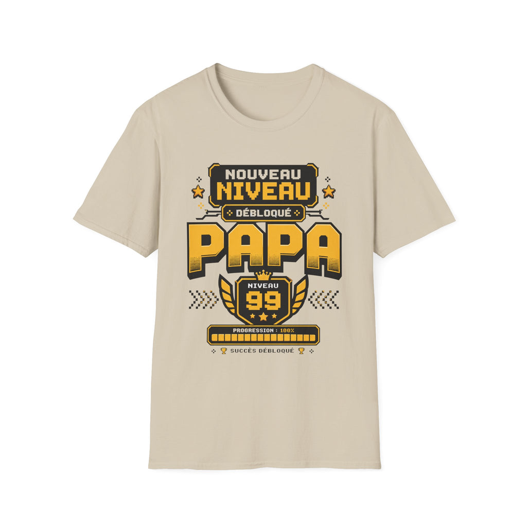 T-Shirt Nouveau Niveau Débloqué Papa