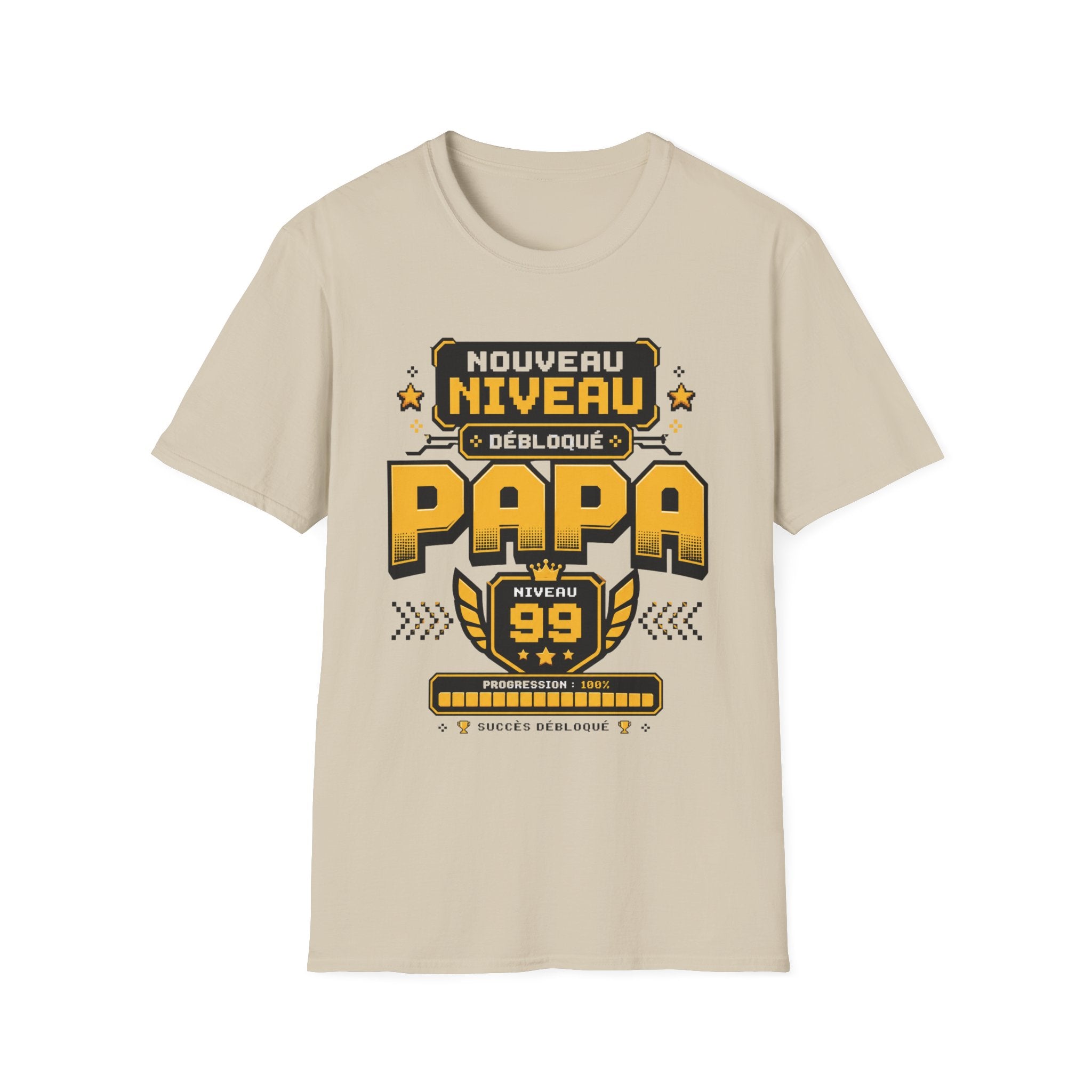 T-Shirt Nouveau Niveau Débloqué Papa