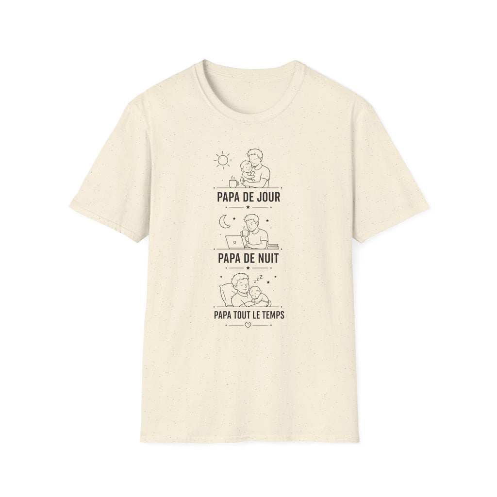 T-Shirt Papa De Jour Papa De Nuit