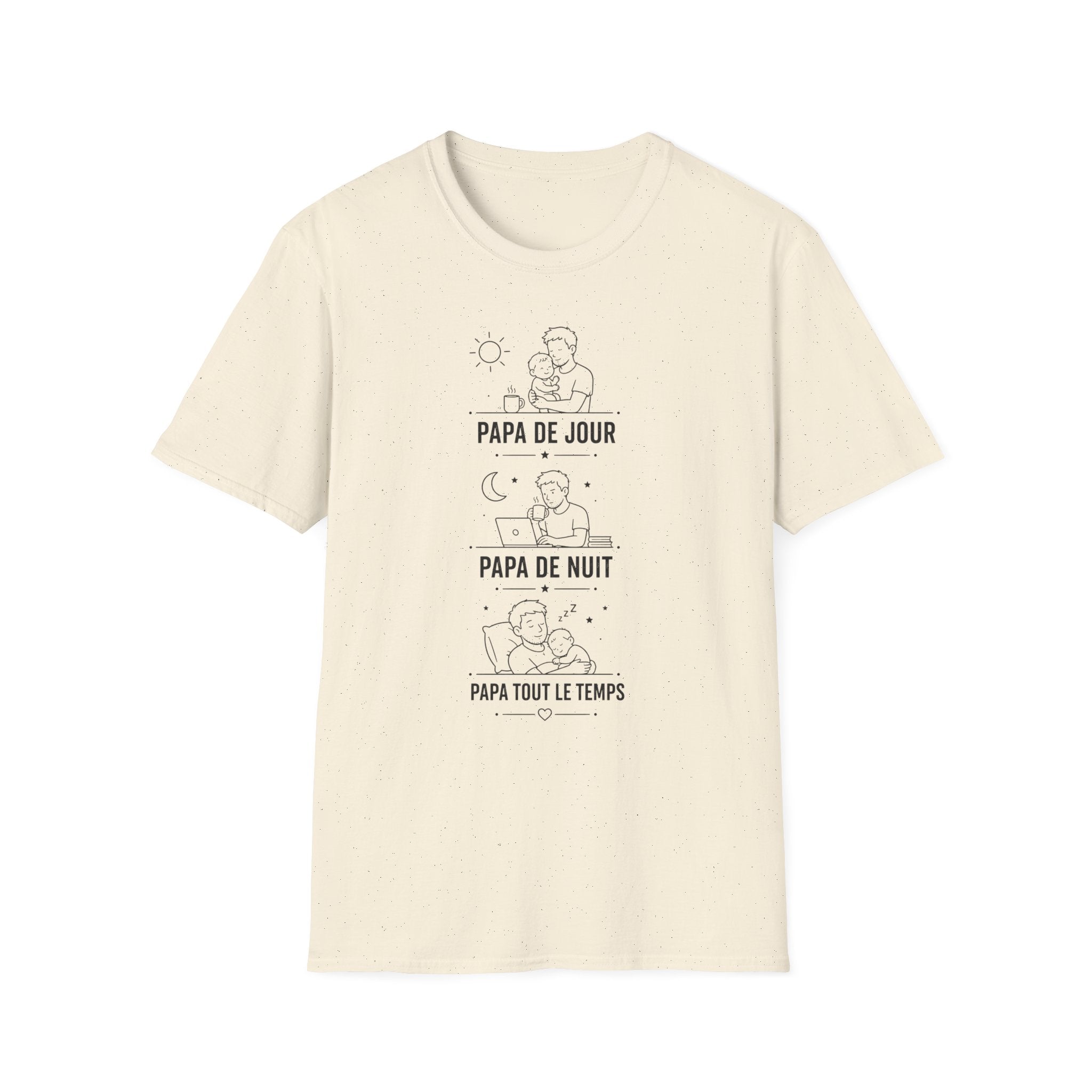 T-Shirt Papa De Jour Papa De Nuit