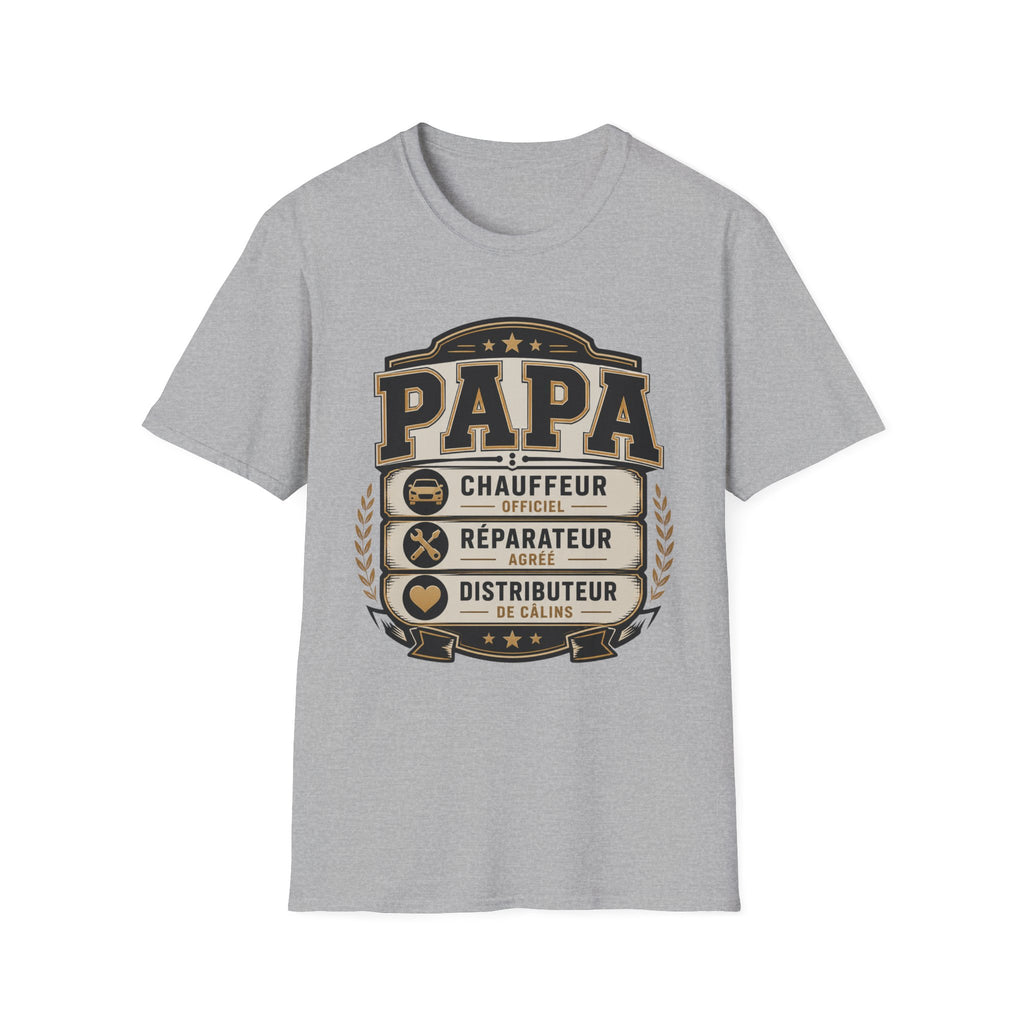 T-Shirt Papa Chauffeur Réparateur Distributeur