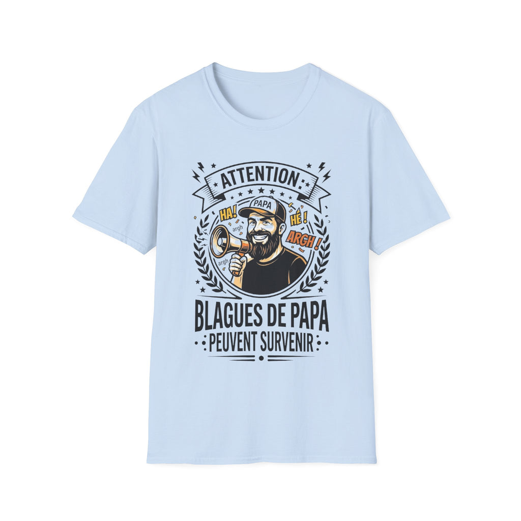 T-Shirt Attention Blagues De Papa