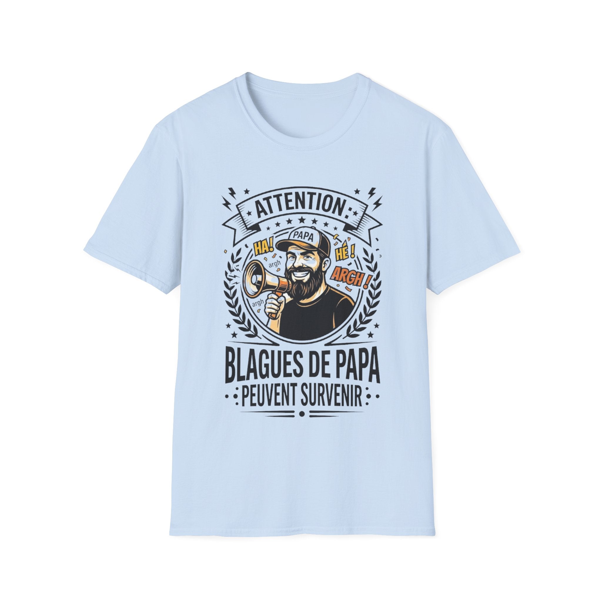 T-Shirt Attention Blagues De Papa