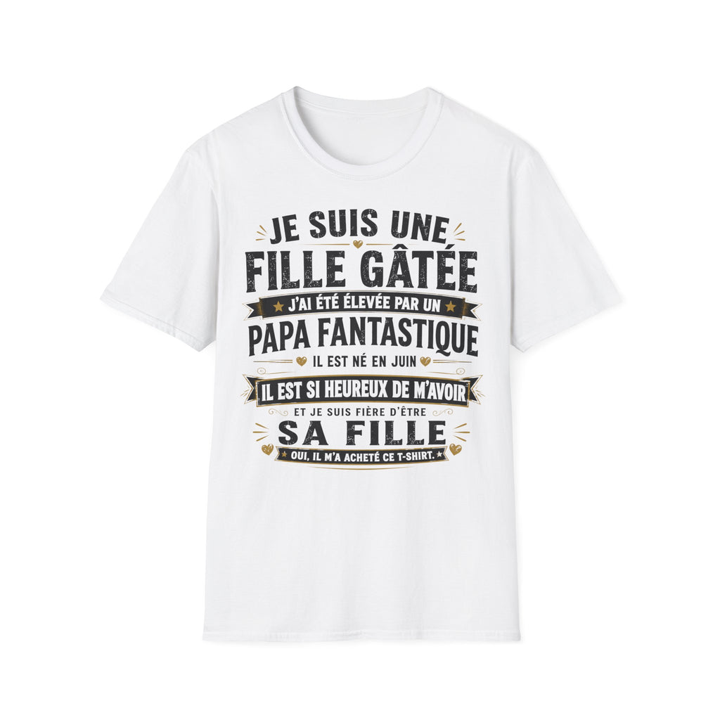 T-Shirt Papa Fantastique Né En Juin
