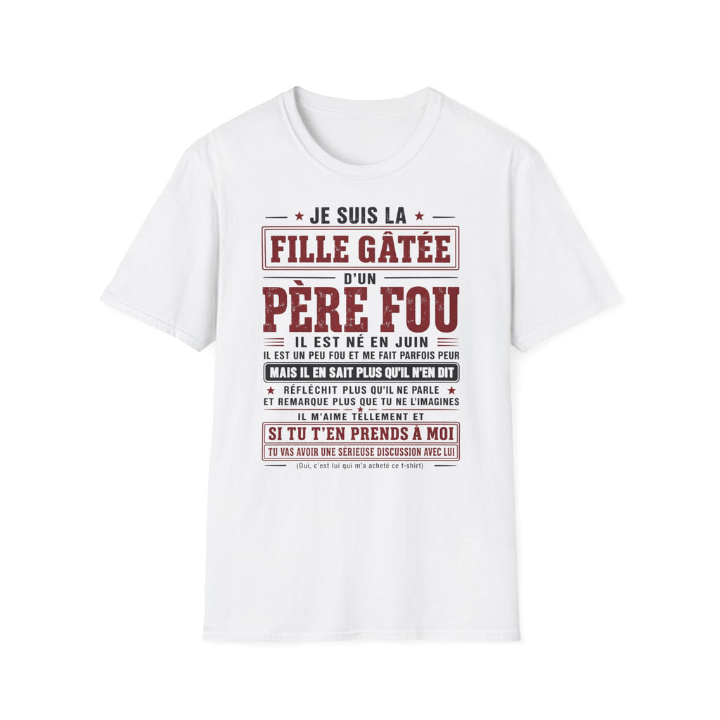 T-Shirt Papa Fou Né En Juin