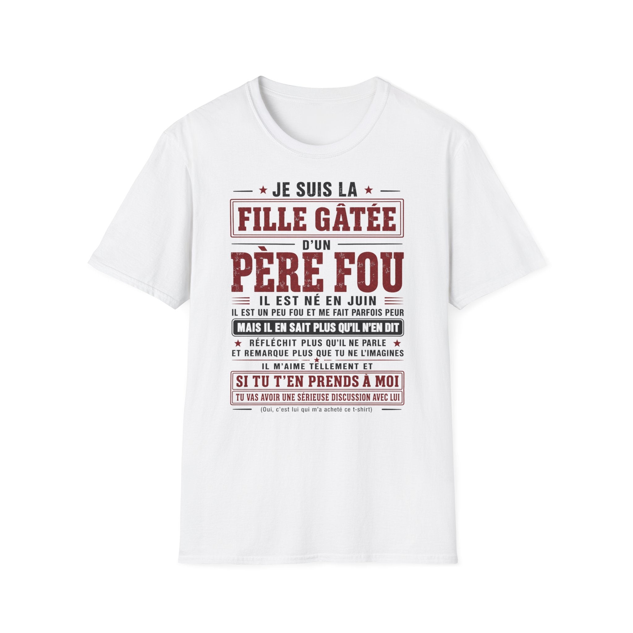 T-Shirt Papa Fou Né En Juin