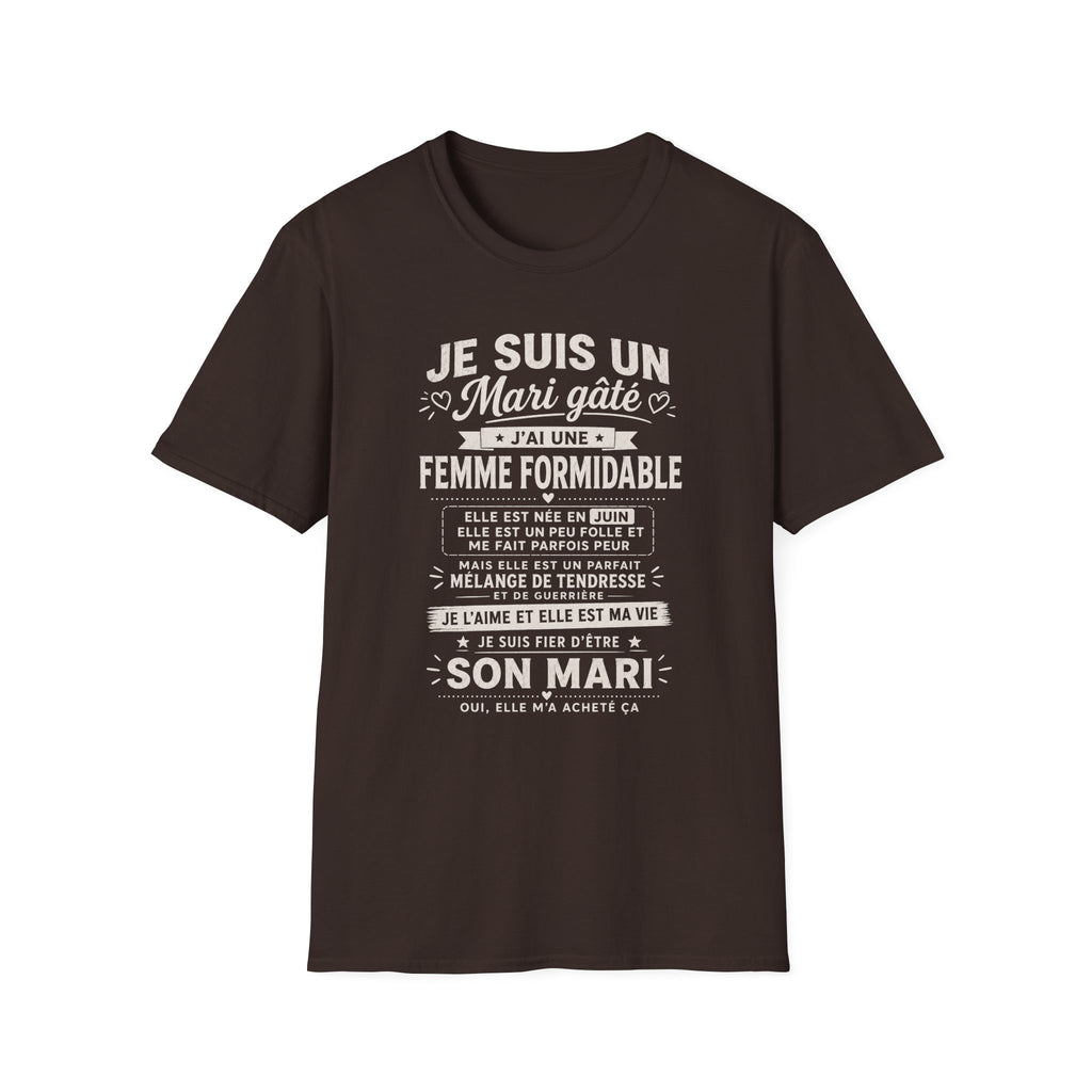T-Shirt J'ai Une Femme Formidable Née En JUIN