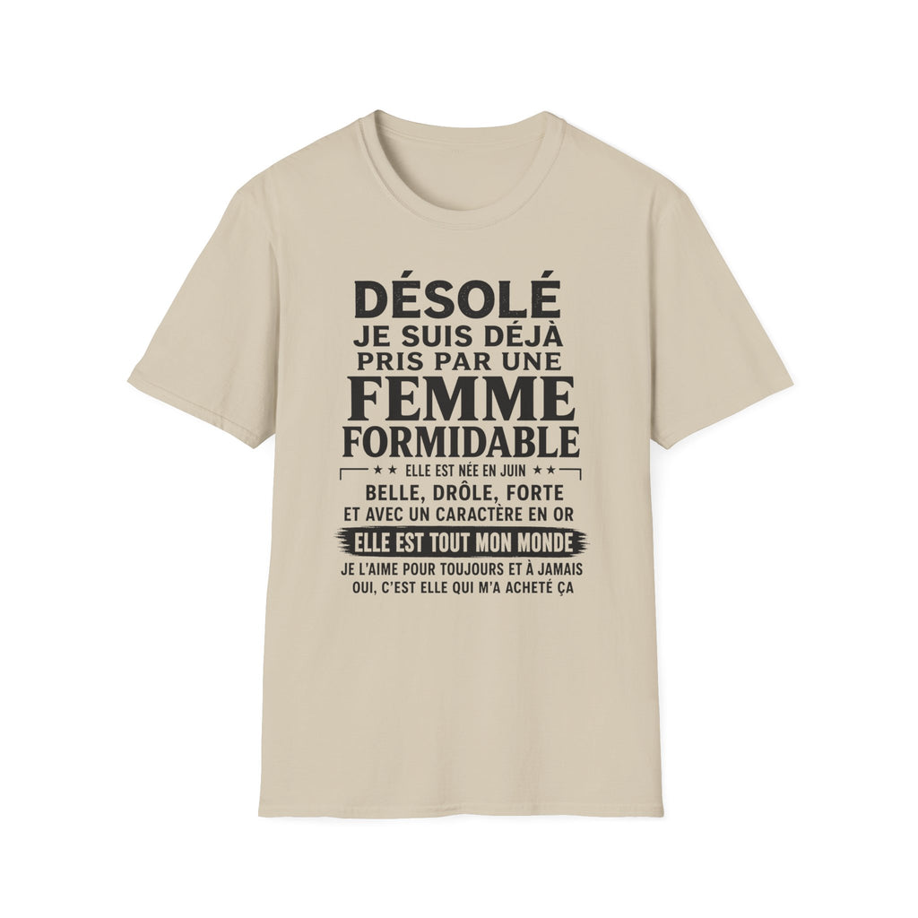 T-Shirt Déja Pris Par Un Femme Née En JUIN