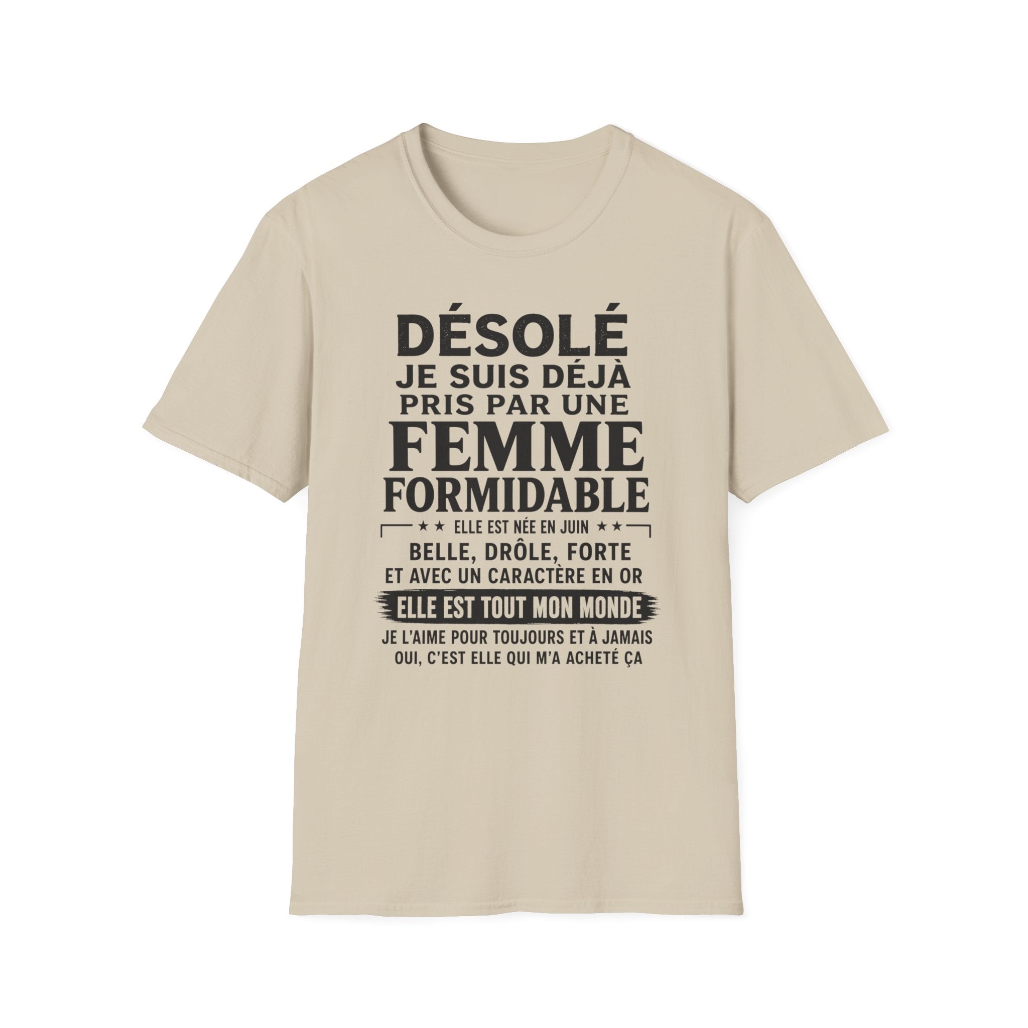 T-Shirt Déja Pris Par Un Femme Née En JUIN