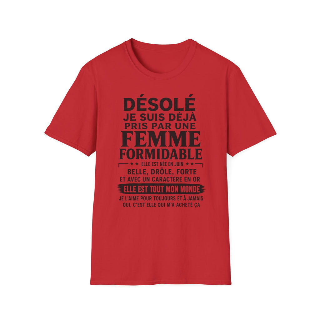 T-Shirt Déja Pris Par Un Femme Née En JUIN