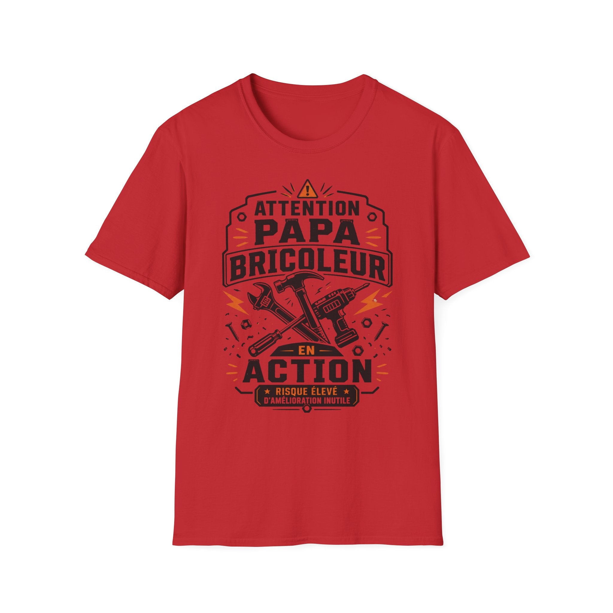 T-Shirt Attention Papa Bricoleur En Action