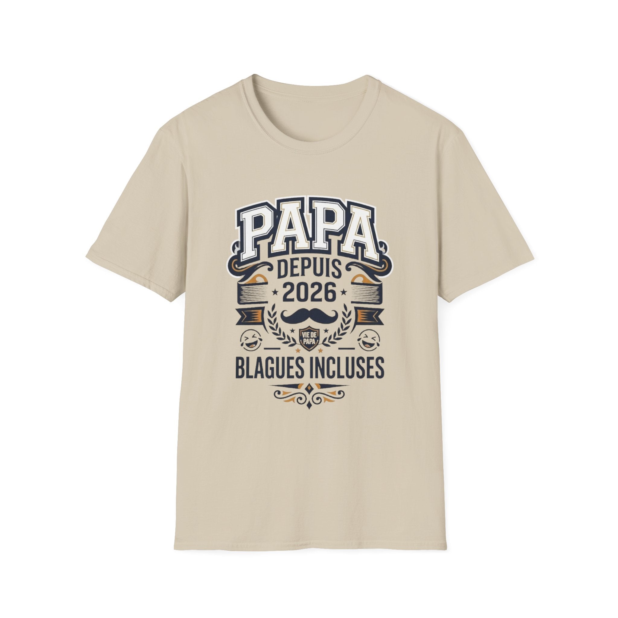 T-Shirt Papa Depuis 2026 Blagues Incluses