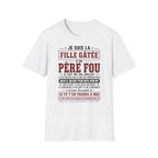 T-Shirt Papa Fou Né En Juillet