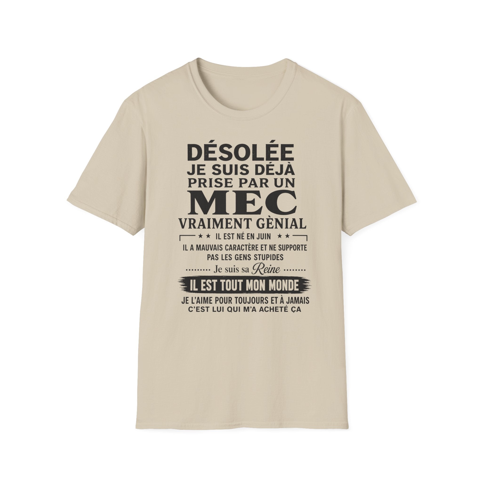 T-Shirt Déja Prise Par Un Mec Né En JUIN