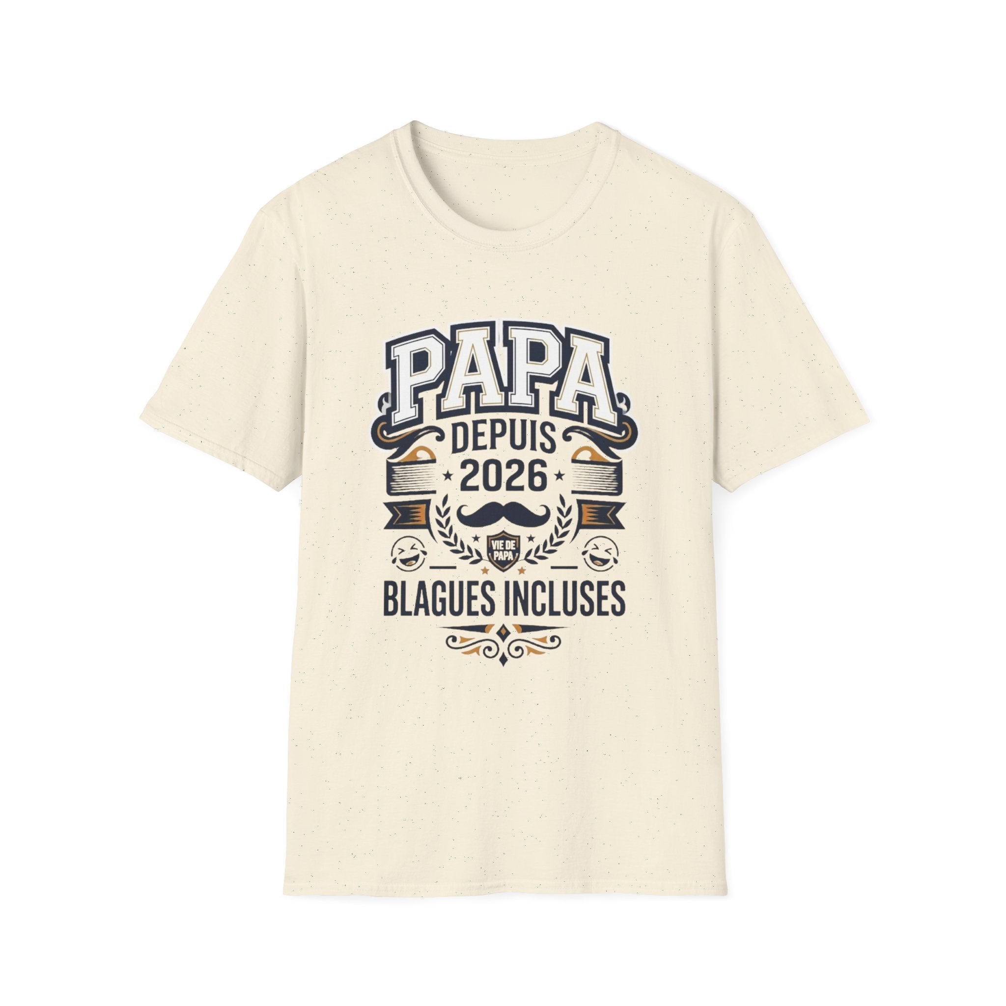 T-Shirt Papa Depuis 2026 Blagues Incluses