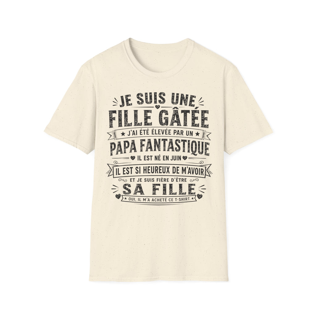 T-Shirt Papa Fantastique Né En Juin
