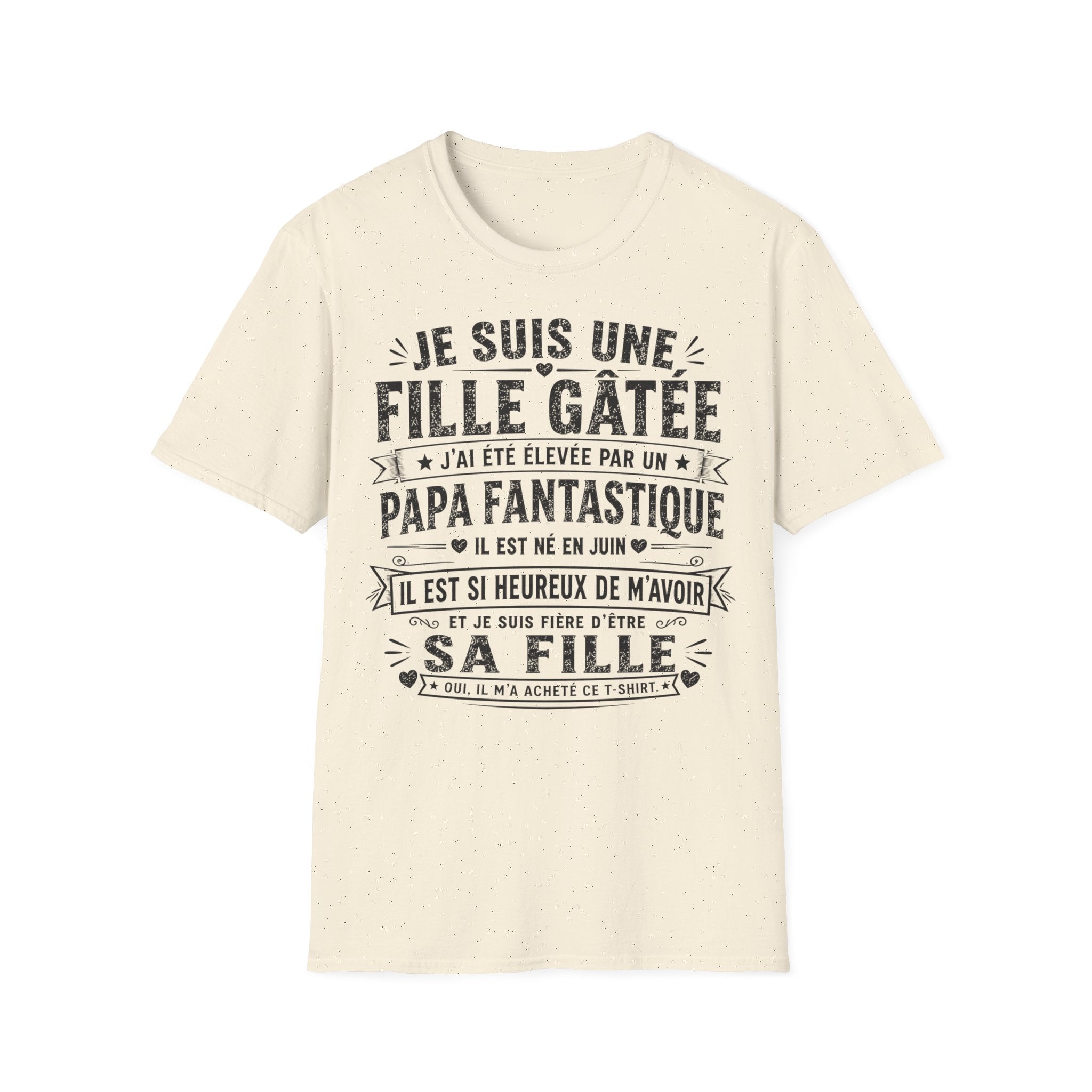 T-Shirt Papa Fantastique Né En Juin